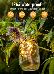 Minetom Fairy Lights Battery Operated with Remote, 66FT 200LED String Light