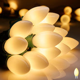 Vintage C9 LED String Lights for Christmas Tree Indoor Outdoor Decoration, Warm White, Green Wire