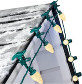 C9 Christmas Lights Outdoor with 100 Spring Clips 81FT 100LED, C9 String Lights Waterproof Connectable for House Roof Patio Yard Windows Xmas Tree Outdoor Christmas Light Decorations, Warm White