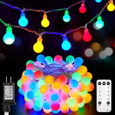 Multicolor Mini Globe Fairy String Lights for Xmas Room Decor, Plug in, 8 Modes with Remote