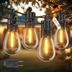 101FT 31 Shatterproof S14 Vintage Edison Bulbs Outdoor String Lights for Patio Yard Garden