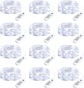 12/20 Pack White 7ft 20LED Battery Operated String Lights Firefly for DIY Christmas Wedding Party Decor