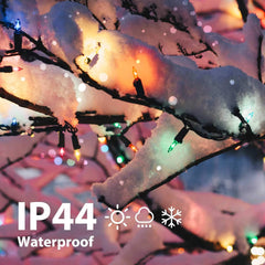 100 Count 25 Feet Multicolor Incandescent Bulb Mini String Lights for Christmas