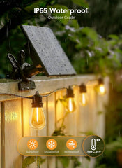 79FT 24 LED S14 Solar Powered Bulbs String Lights for Outside, Yard, Camping