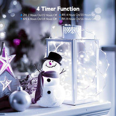 66Ft 200 Led Plug in Firefly String Lights for Bedroom Christmas Tree Wedding, Pure White