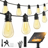 79FT 24 LED S14 Solar Powered Bulbs String Lights for Outside, Yard, Camping