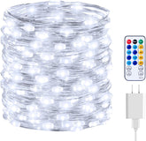 66Ft 200 Led Plug in Firefly String Lights for Bedroom Christmas Tree Wedding, Pure White