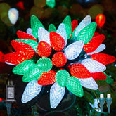 81 Feet 100 LED C9 Christmas String Lights with Timer & 8 Lighting Mode, Red & Green & Pure White