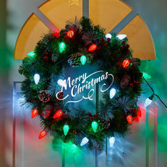 81 Feet 100 LED C9 Christmas String Lights with Timer & 8 Lighting Mode, Red & Green & Pure White