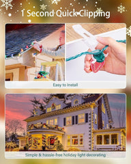 100/200/400 Pack All-in-One Christmas Light Clips for C7 C9 Christmas String Lights