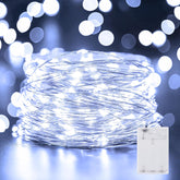 33FT 100LED Battery Operated Fairy Lights for Bedroom Christmas, Pure White