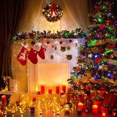 100 Count 25 Feet Multicolor Incandescent Bulb Mini String Lights for Christmas