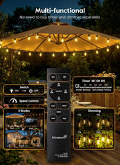 79FT 24 LED S14 Solar Powered Bulbs String Lights for Outside, Yard, Camping