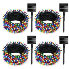 Minetom 4 Pack Solar Christmas Lights, Total 157FT 400 LEDs, 8 Modes