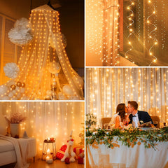 Minetom Halloween Curtain Lights, 300 LEDs Twinkle Fairy Lights, 8 Modes