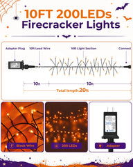 Minetom Halloween Fairy Lights Plug in, Twinkle String Lights with Remote