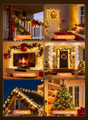 Minetom LED Clear Christmas String Lights, 50 Count 10 Feet LED Christmas Lights Bulb, Christmas Decorations Indoor, White Christma Tree Lights for Indoor Outdoor Xmas Wedding Party Festival