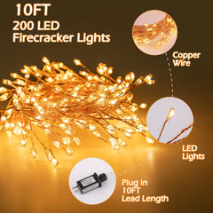 1 x 10 Feet / 200 LED / Warm White
