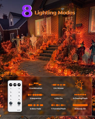 Minetom Halloween Fairy Lights Plug in, Twinkle String Lights with Remote