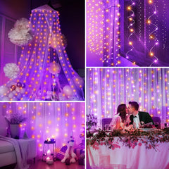 Minetom Halloween Curtain Lights, 300 LEDs Twinkle Fairy Lights, 8 Modes