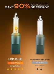 16/33/66ft Clear Warm White Incandescent Bulb Mini String Lights for Christmas Xmas, Green Wire