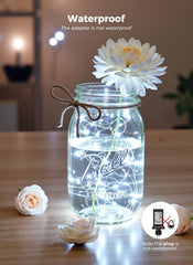 99Ft 300LEDs Plug in String Lights for Indoor Outdoor Bedroom Wedding Patio, Pure White