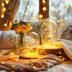 99Ft Plug in 300LEDs Silver Wire Starry String Lights for Bedroom Dorm Wedding, Warm White