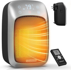 800W Small Wall Outlet Plug In Space Heater for Bathroom Office Bedroom Home (2025 New Model)