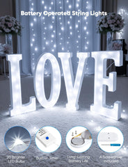 12/20 Pack White 7ft 20LED Battery Operated String Lights Firefly for DIY Christmas Wedding Party Decor