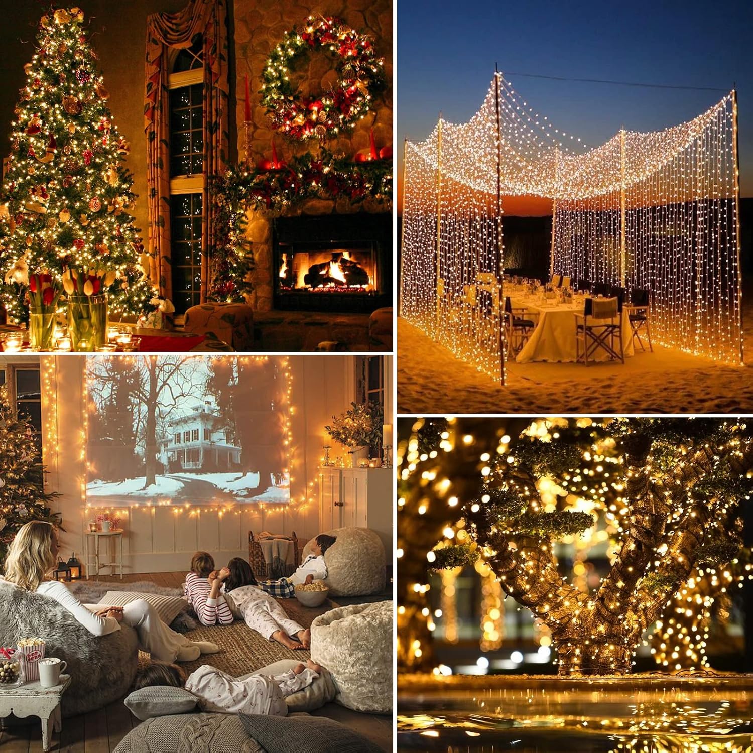 28 Feet 100LEDs Warm White Mini LED String Lights for Christmas