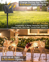 33Ft 100 LED Outdoor Solar Fairy Lights for Patio Balcony Christmas Tree, Warm White