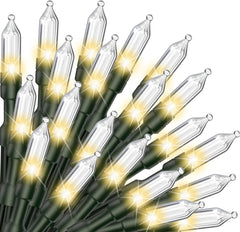 39ft USB Plug in 100 Clear LED Christmas Bulb String Lights for Indoor Outdoor Xmas Wedding, Warm White
