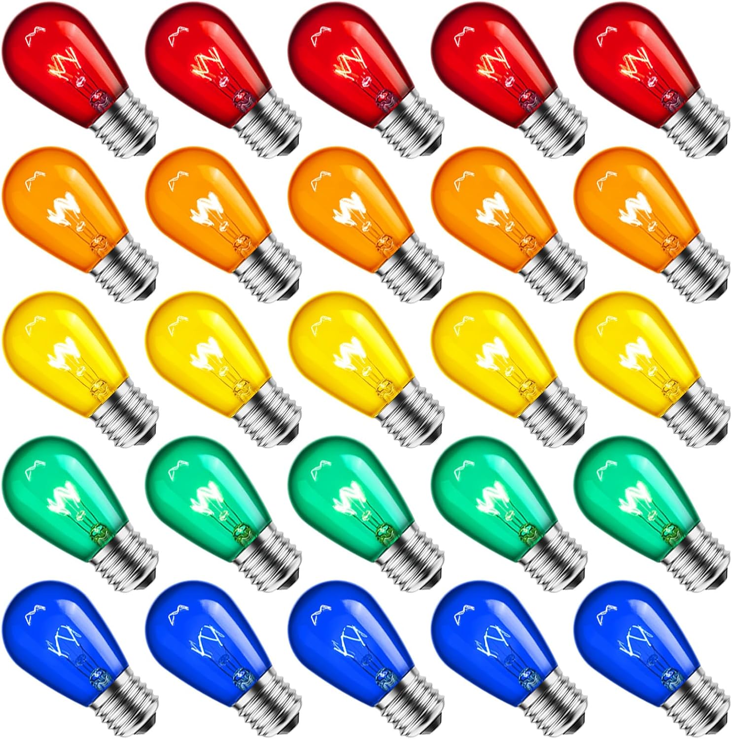 Minetom 50 Pack S14 LED Christmas Replacement Light LED Edison Bulbs Bulbs, UL Listed