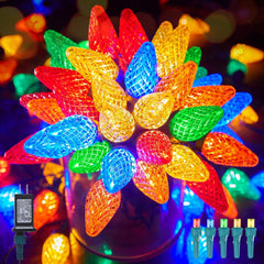 81 Feet 100 LED C9 Christmas String Lights with Timer & 8 Lighting Mode, Multicolor