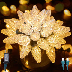 81 Feet 100 LED C9 Christmas String Lights with Timer & 8 Lighting Mode, Warm White
