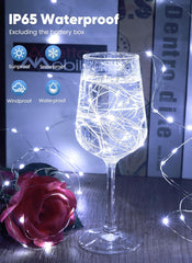 33FT 100LED Battery Operated Fairy Lights for Bedroom Christmas, Pure White