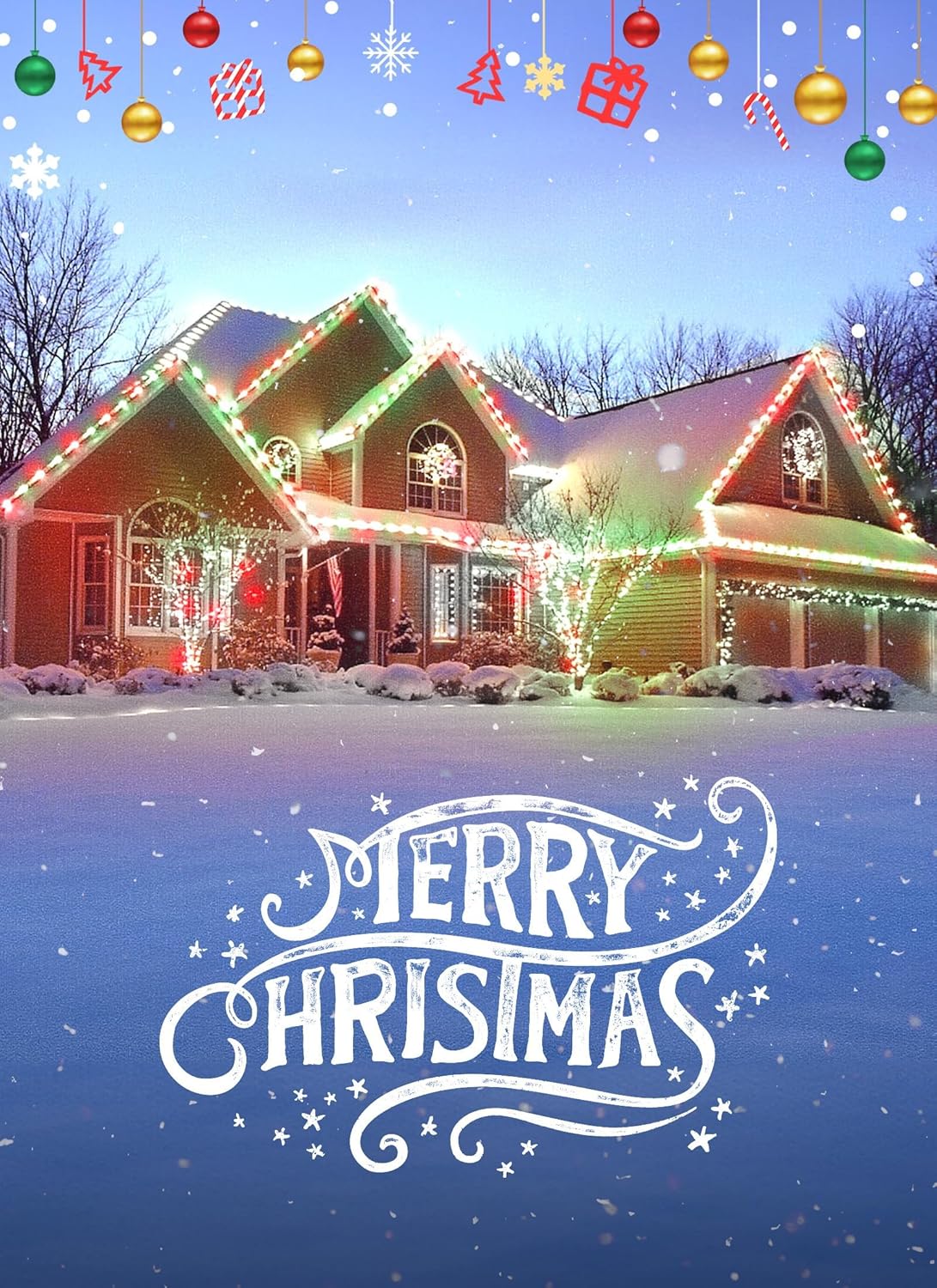 68 Feet C9 100 LED Christmas Strawberry String Lights with 100 Spring Clamps, Red & Green