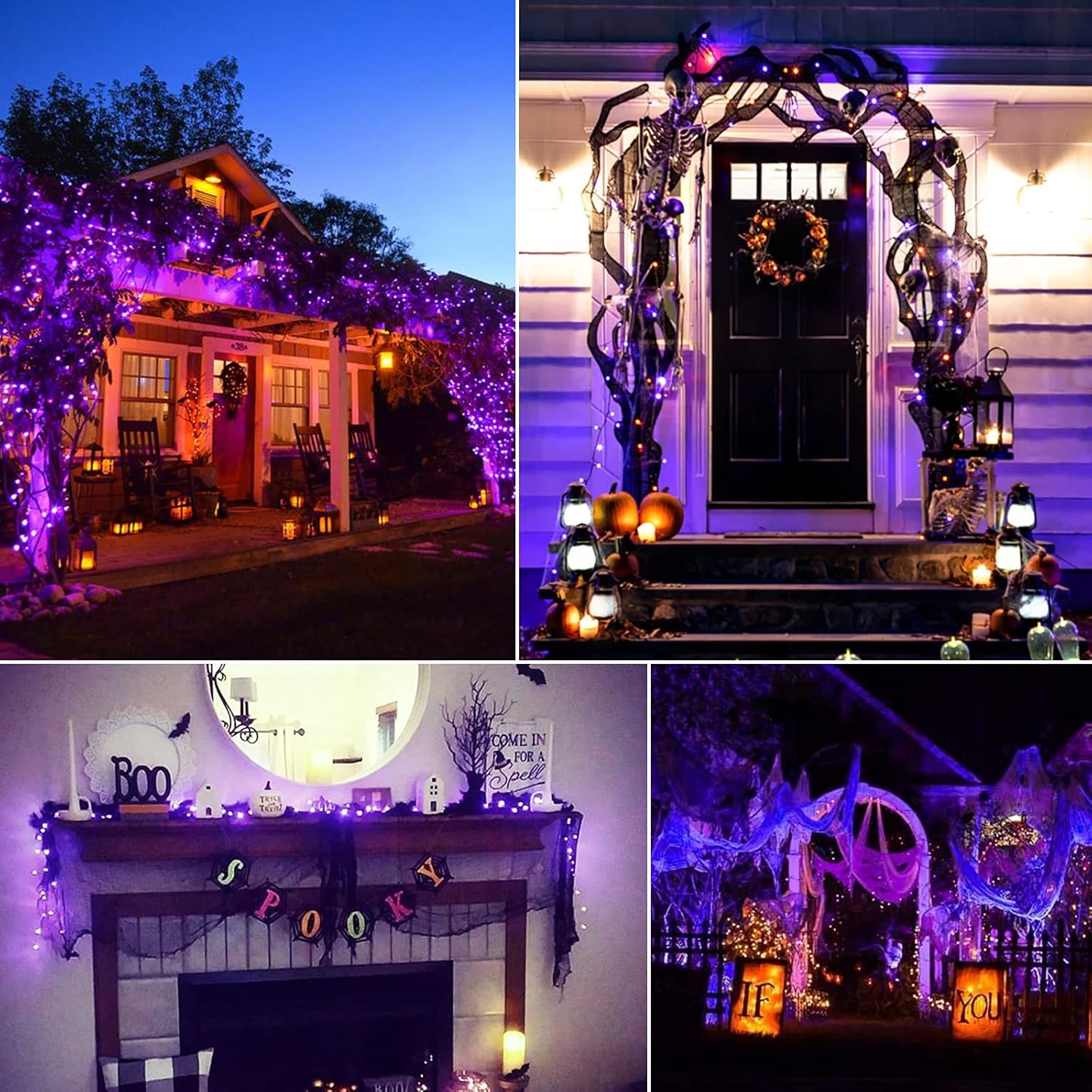 25 Feet 100LEDs Purple Incandescent Bulb Mini String Lights for Halloween