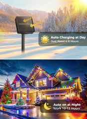 Solar Powered C9 Christmas Outdoor 50 LED (39ft) / 100 LED (78ft) Strawberry String Lights