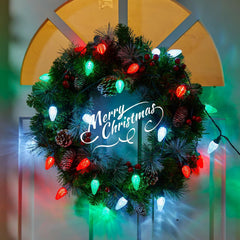 81 Feet 100 LED C9 Christmas String Lights with Timer & 8 Lighting Mode, Red & Green & Pure White