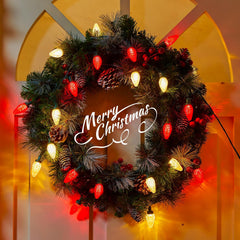 81 Feet 100 LED C9 Christmas String Lights with Timer & 8 Lighting Mode, Red & Warm White