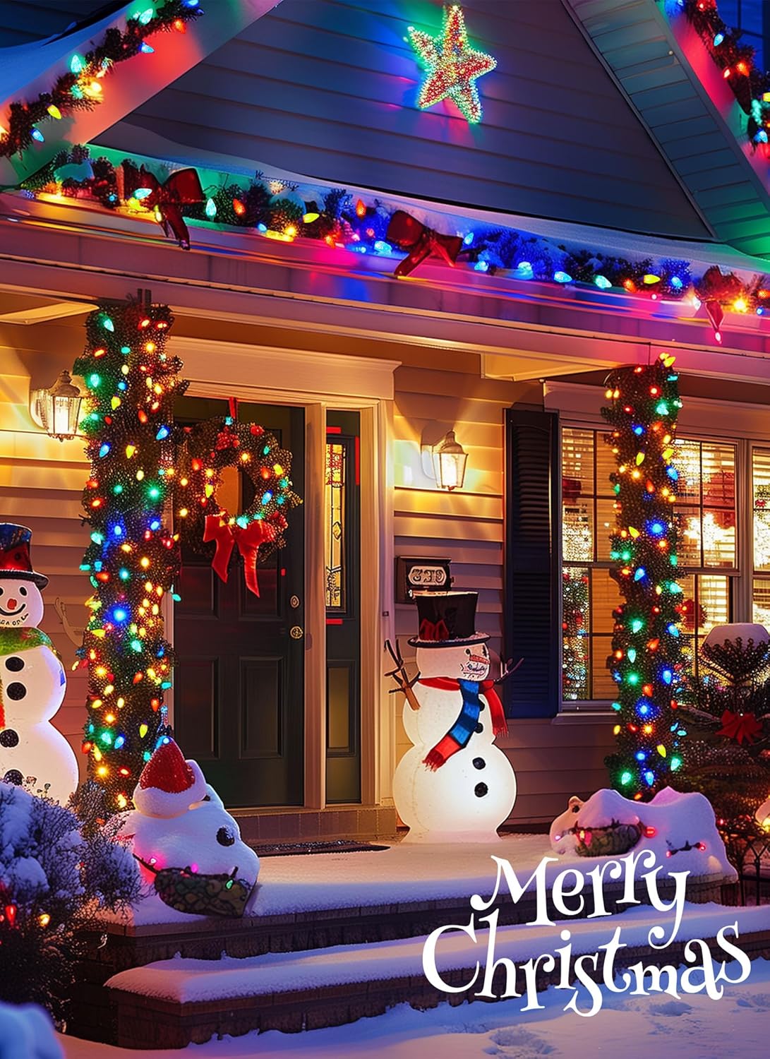 81 Feet 100 LED C9 Christmas String Lights with Timer & 8 Lighting Mode, Multicolor