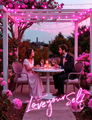 Pink Mini Globe Fairy String Lights for Valentine's Day Engagement Dating, Plug in, 8 Modes with Remote