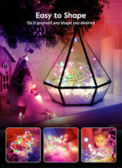 66FT 200LEDs USB Plug in Twinkle Fairy Lights with Timer and Remote, Multicolor
