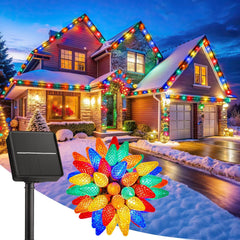 Solar Powered C9 Christmas Outdoor 50 LED (39ft) / 100 LED (78ft) Strawberry String Lights