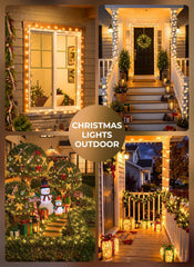 33FT Plug in 100 Count Christmas Mini LED String Lights Indoor Outdoor, 8 Lighting Modes