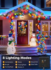 Solar Powered C9 Christmas Outdoor 50 LED (39ft) / 100 LED (78ft) Strawberry String Lights