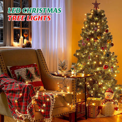 39ft USB Plug in 100 Clear LED Christmas Bulb String Lights for Indoor Outdoor Xmas Wedding, Warm White