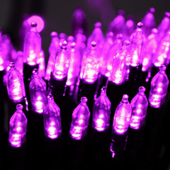 39FT 100 LED Purple Halloween Mini String Lights for Haunted House Ghost, 8 Lighting Modes