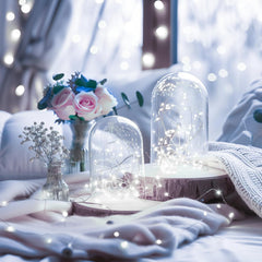 66ft 200 LED Plug-in Silver Wire Starry Fairy String Lights for DIY Party Wedding, Pure White